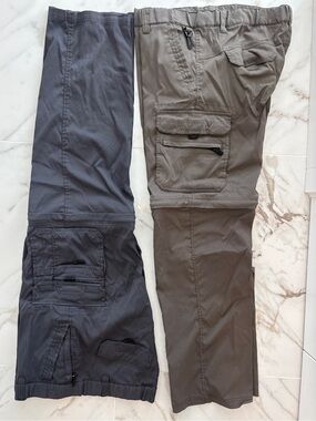 2 Pair Men's Convertible Cargo Pants